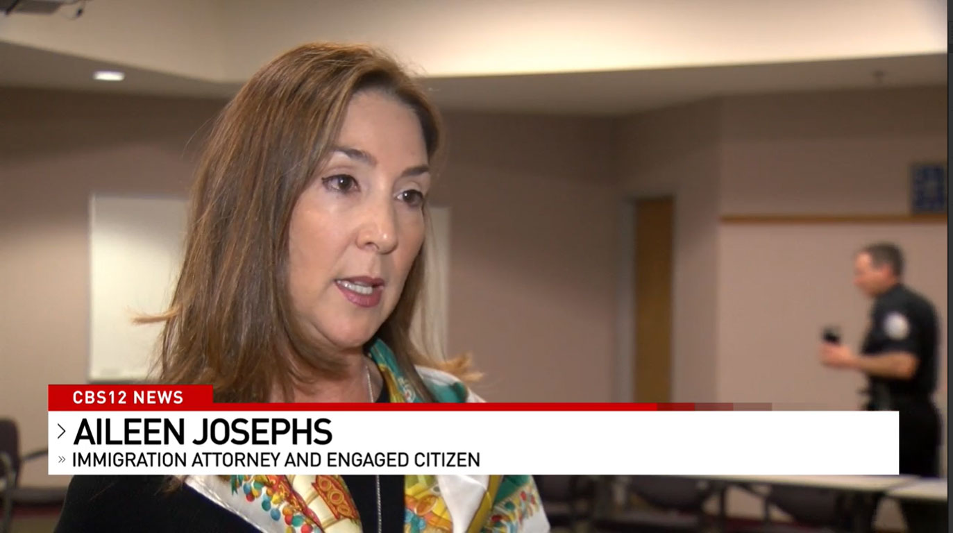 Aileen Josephs is interviewed by Kristen Chapmen, CBS12